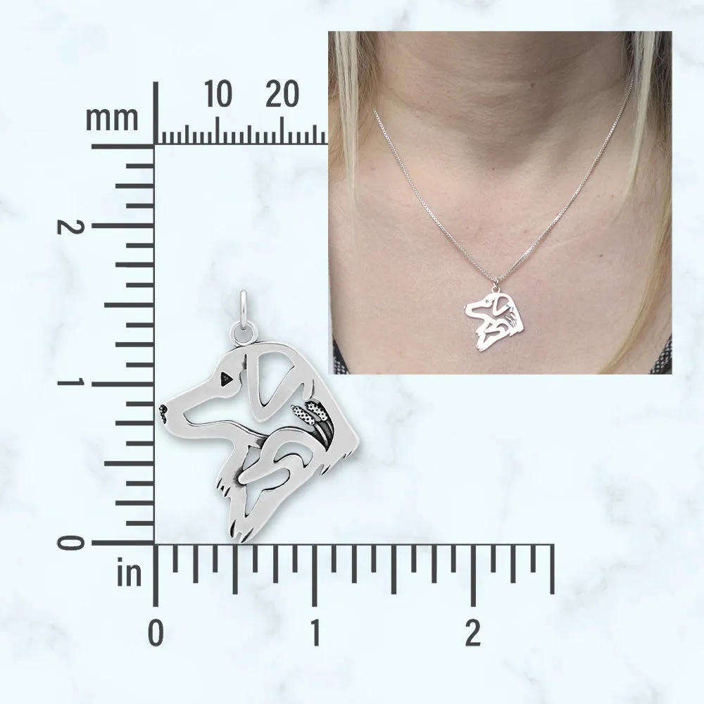 Nova Scotia Duck Tolling Retriever Necklace in Sterling Silver