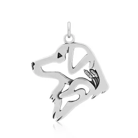 Nova Scotia Duck Tolling Retriever Necklace in Sterling Silver