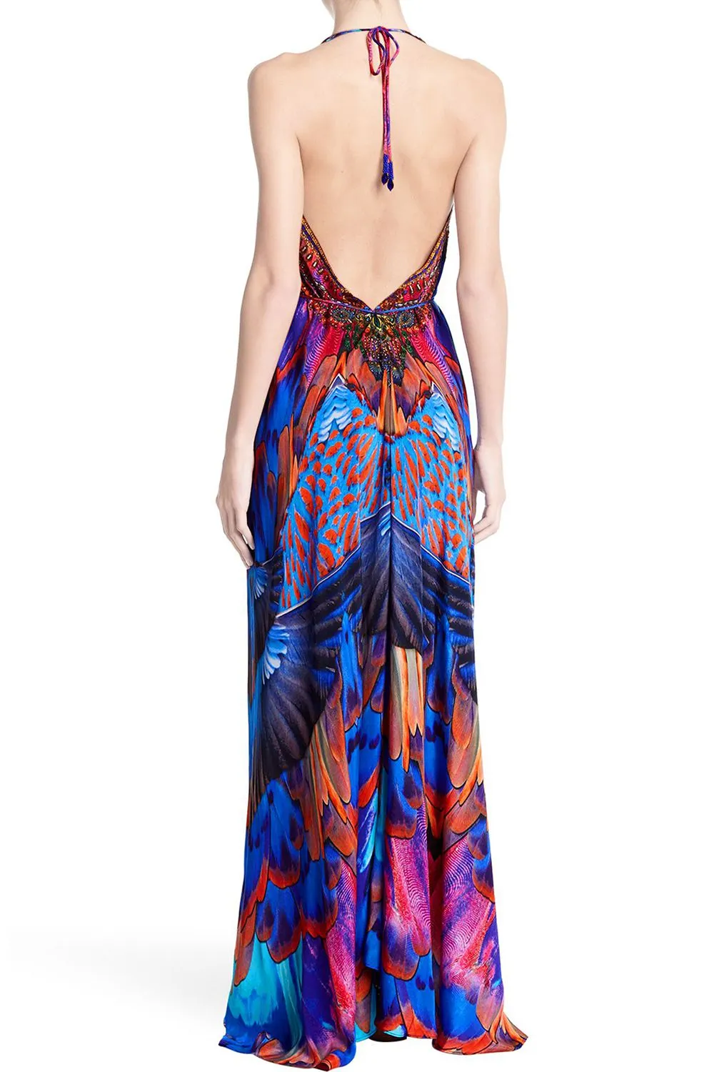 V-neck Convertible Printed Maxi dress